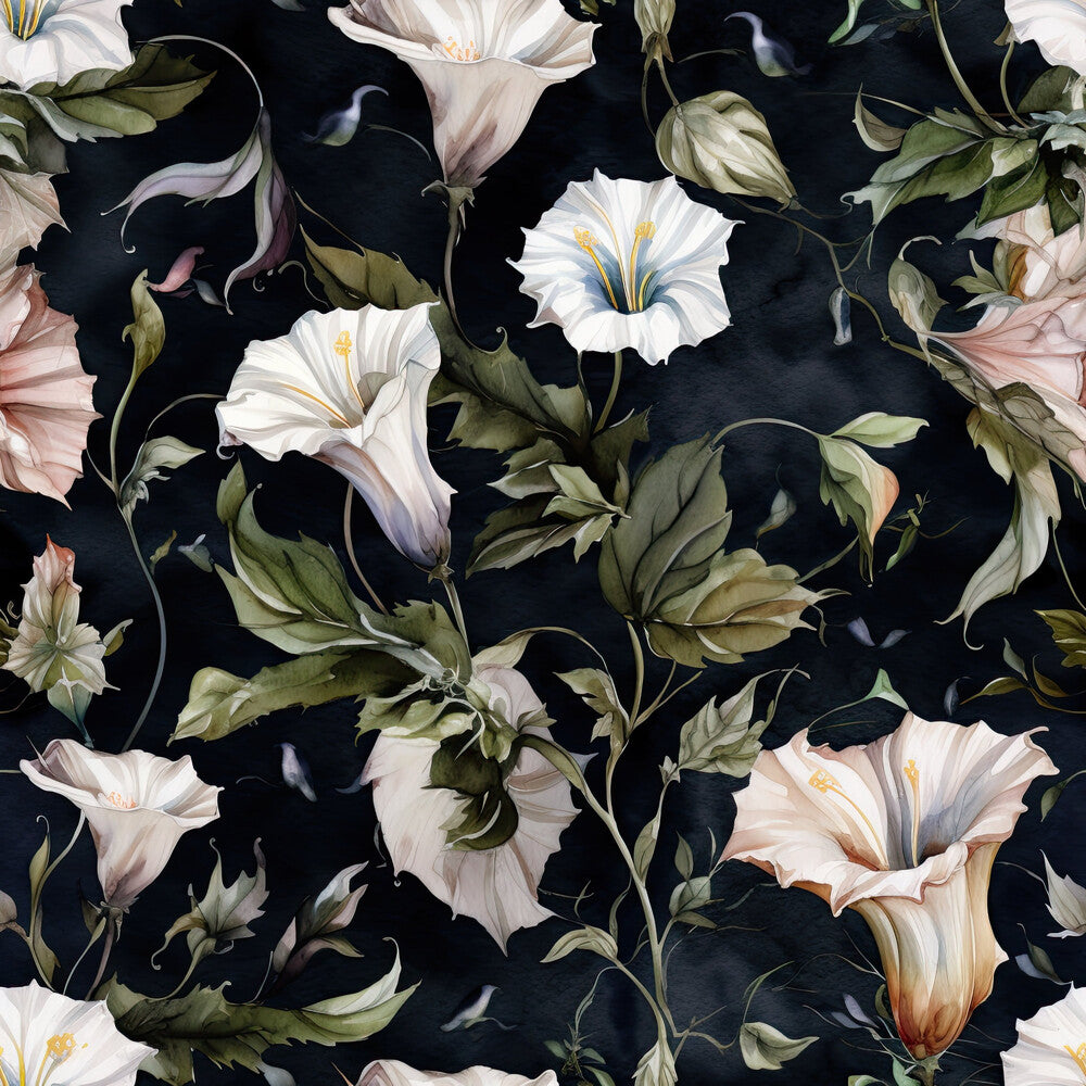 White Morning Glory Fat Quarter Bundle