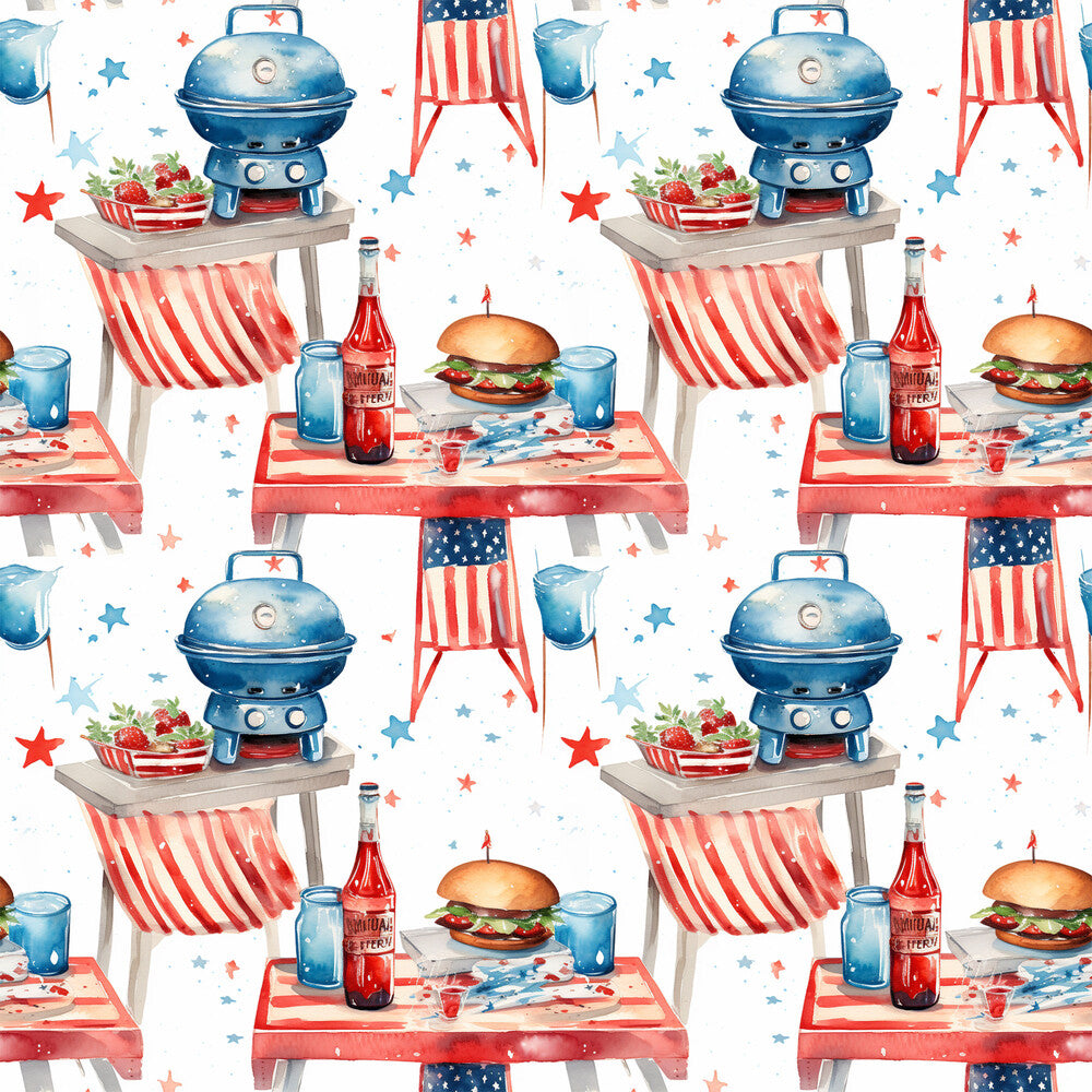 Red White and BBQ Fat Quarter Bundle