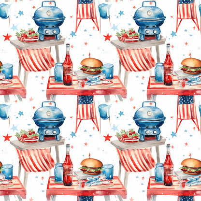 Red White and BBQ Fat Quarter Bundle