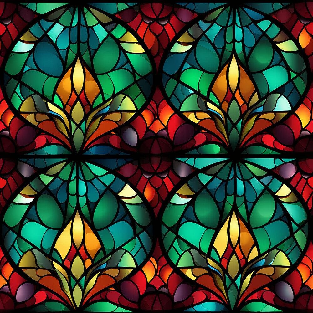 Stained Glass Christmas Fat Quarter Bundle