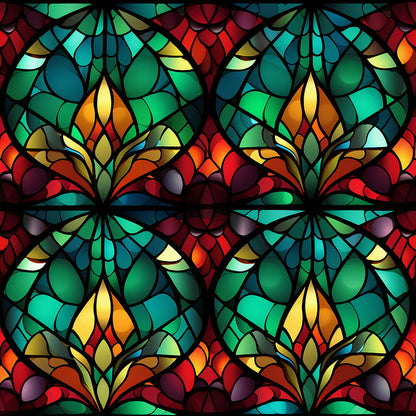 Stained Glass Christmas Fat Quarter Bundle
