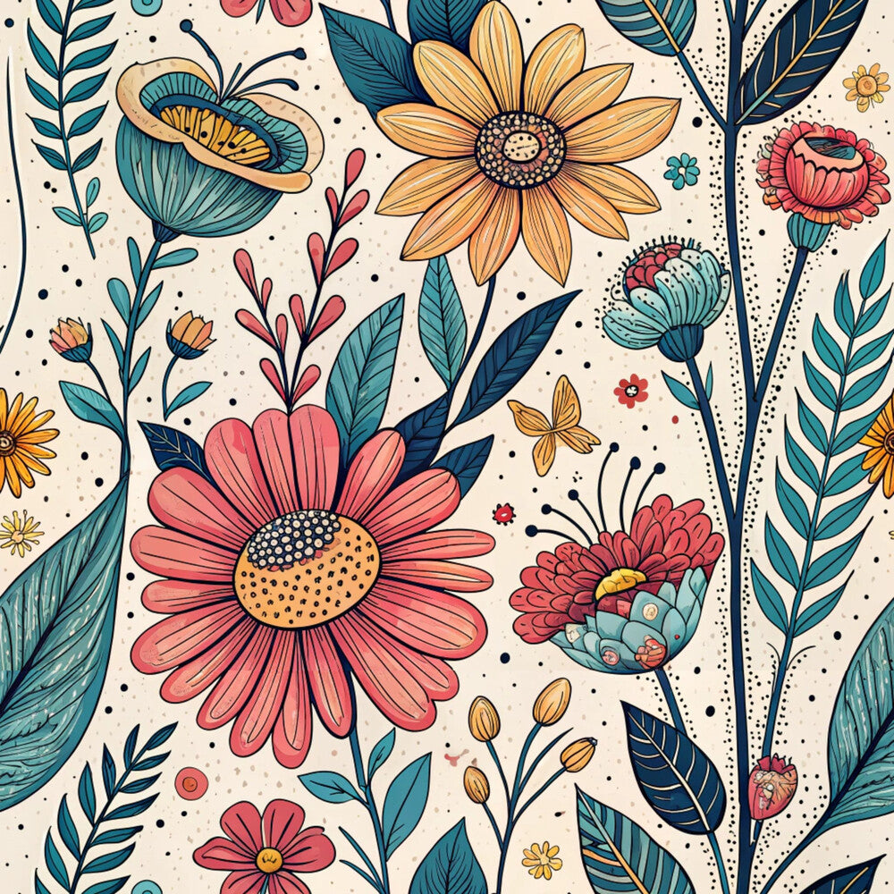 Comic Wildflowers Fat Quarter Bundle