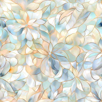 Iridescent Floral Mosaic Tiles Fat Quarter Bundle