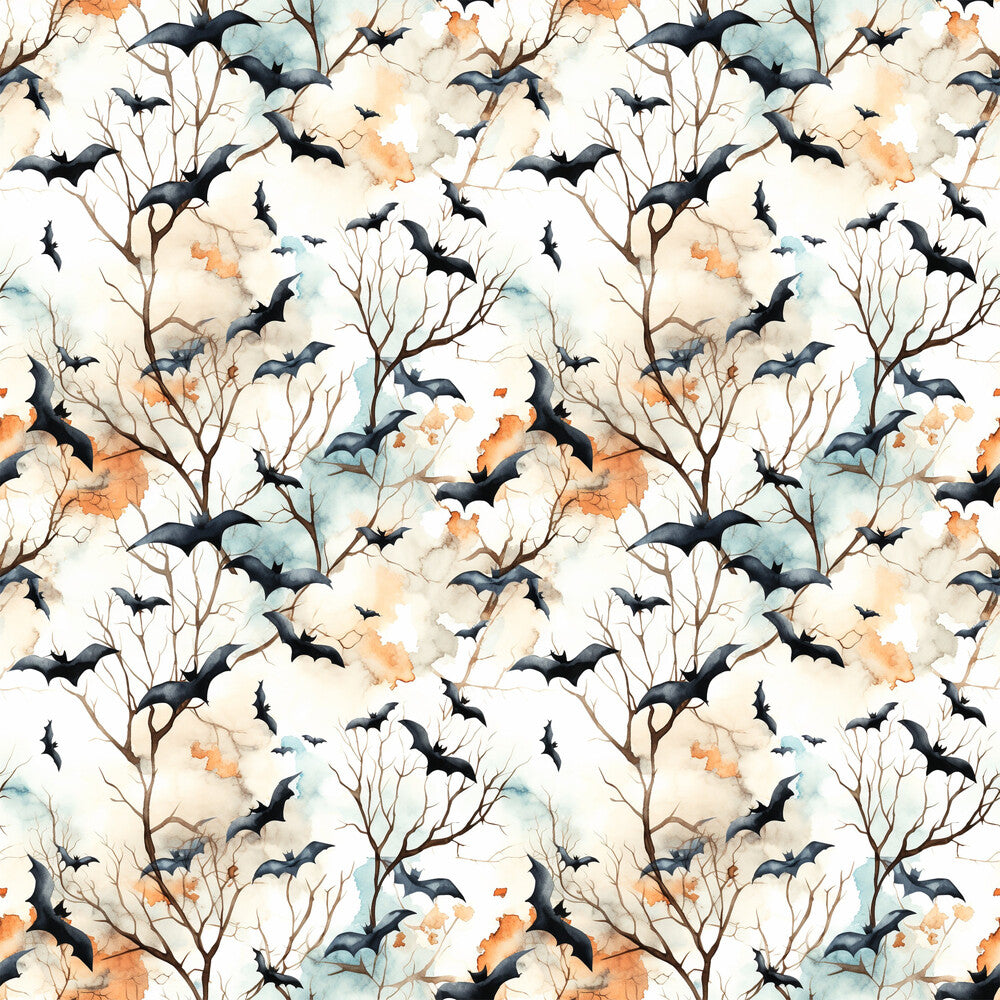 Watercolor Halloween Bats Fat Quarter Bundle