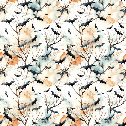 Watercolor Halloween Bats Fat Quarter Bundle