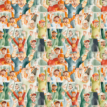 Watercolor Football Fat Quarter Bundle