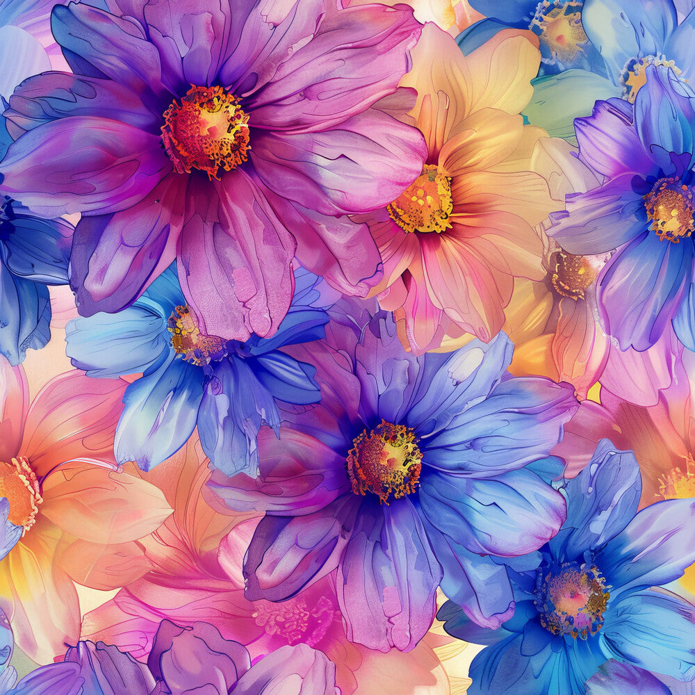 Vibrant Cosmo Flowers Fat Quarter Bundle
