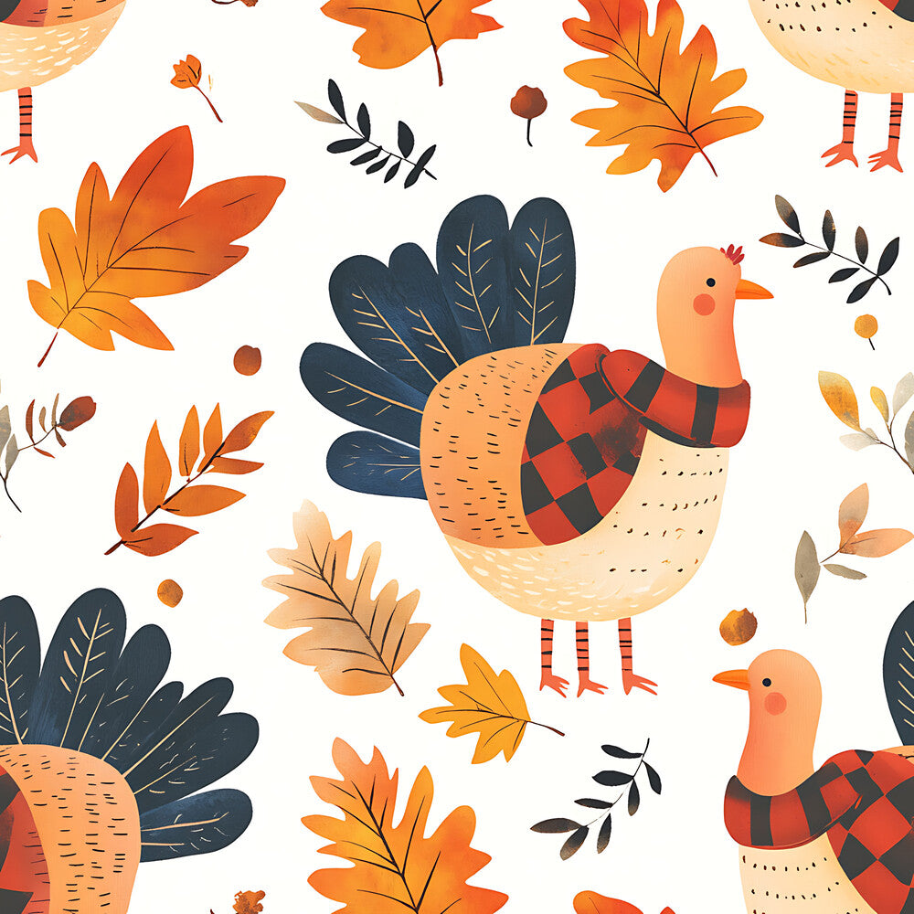 Retro Turkey Parade Fat Quarter Bundle
