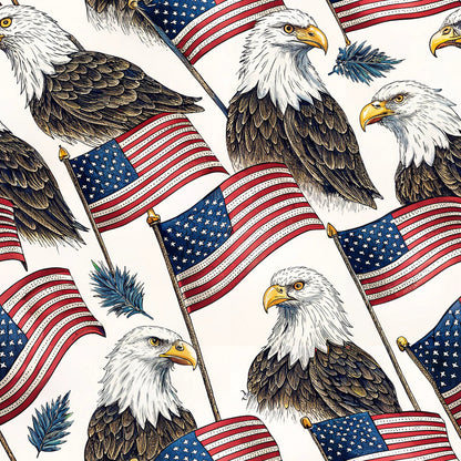 Bald Eagle Patriotic Fat Quarter Bundle