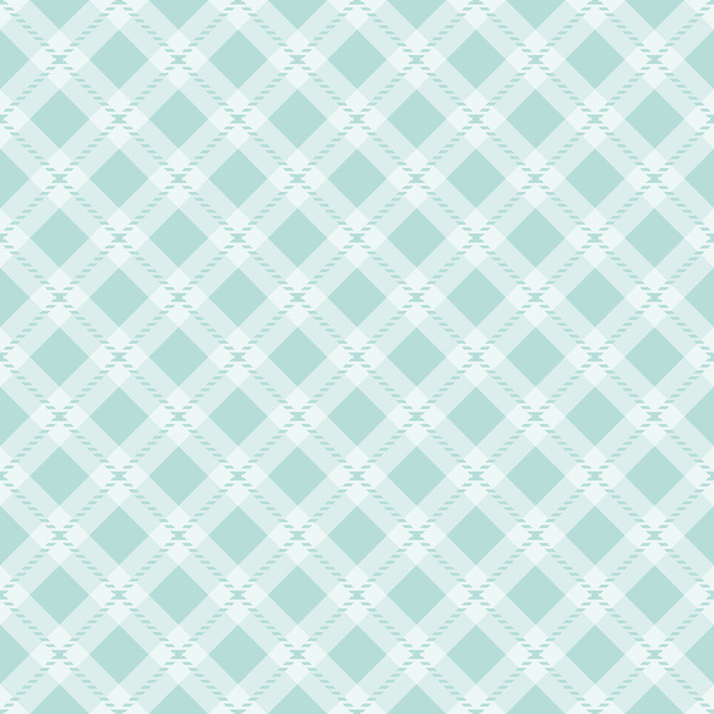Mint Grey and White Plaid Fat Quarter Bundle