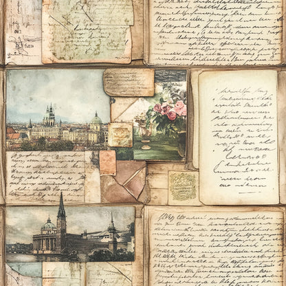Vintage World Scrolls Fat Quarter Bundle