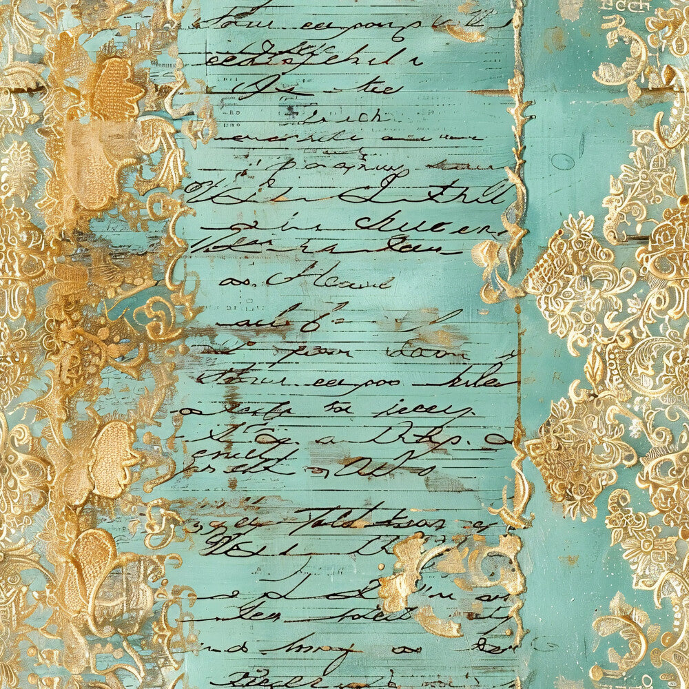 Romantic Rococo Turquoise Gold Fat Quarter Bundle