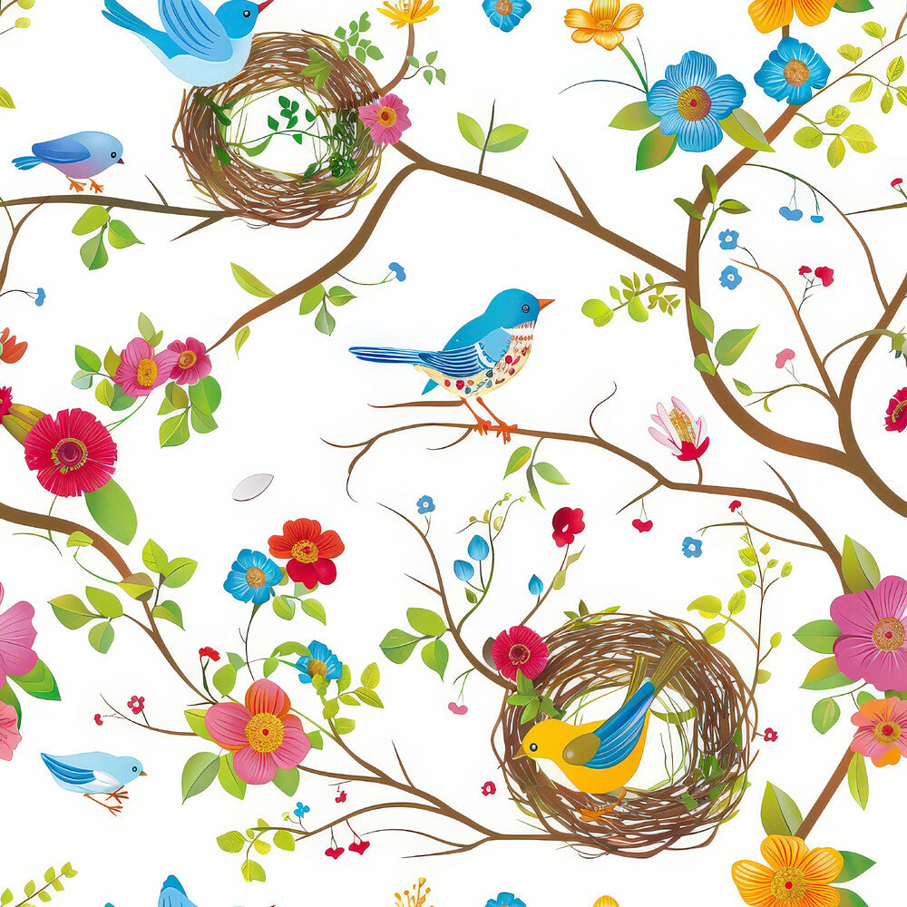 Birds Nest and Flowers Fat Quarter Bundle
