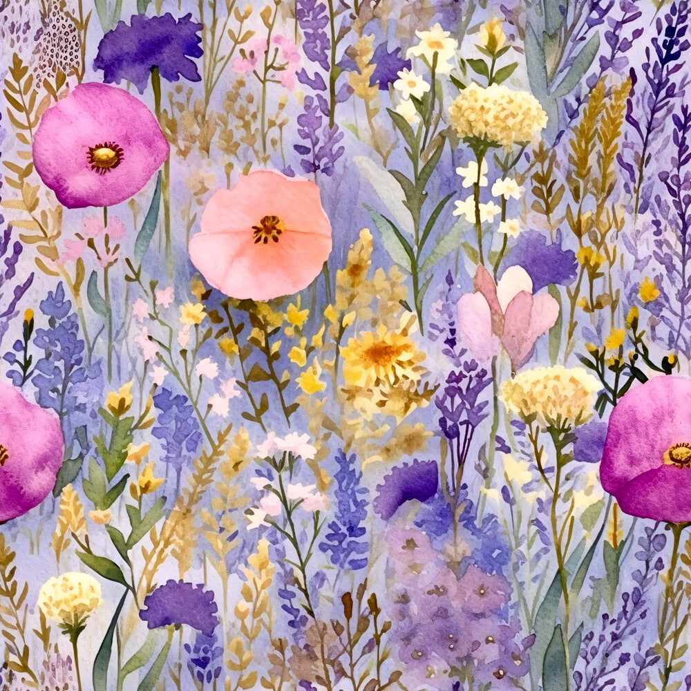 Periwinkle Purple Pink Floral Fat Quarter Bundle