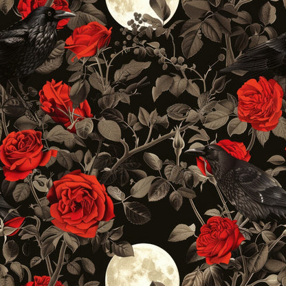 Evil Crows and Roses Fat Quarter Bundle