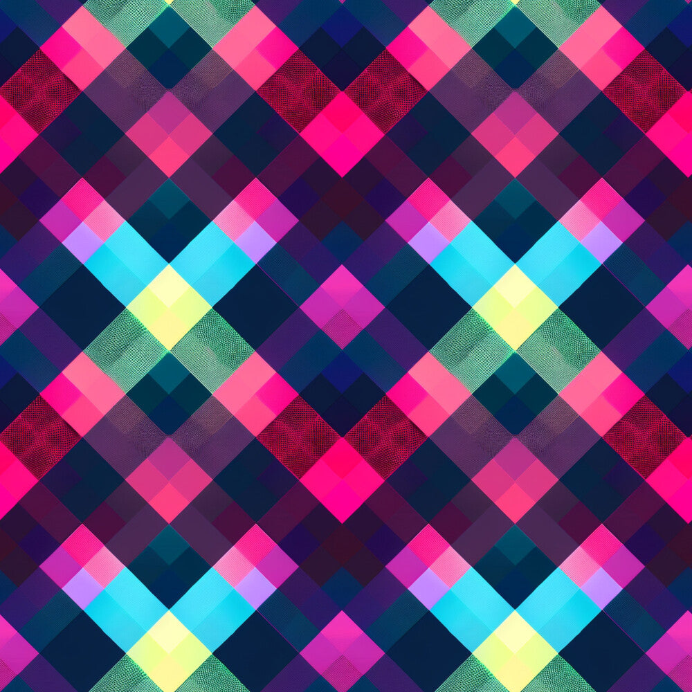 Neon Gingham Fat Quarter Bundle