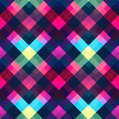 Neon Gingham Fat Quarter Bundle