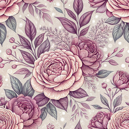 Romantic Mauve Floral Fat Quarter Bundle