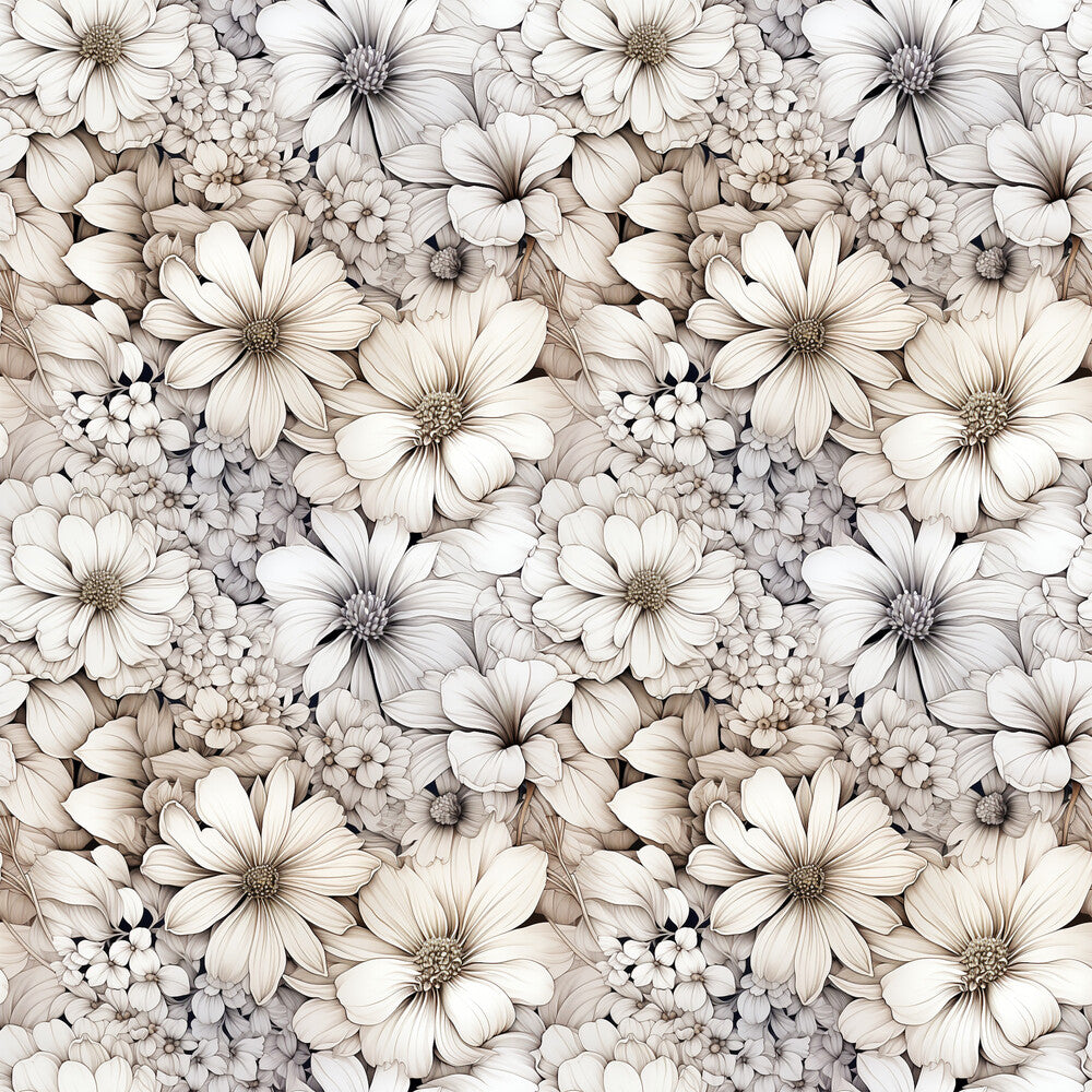 White Flowers Fat Quarter Bundle