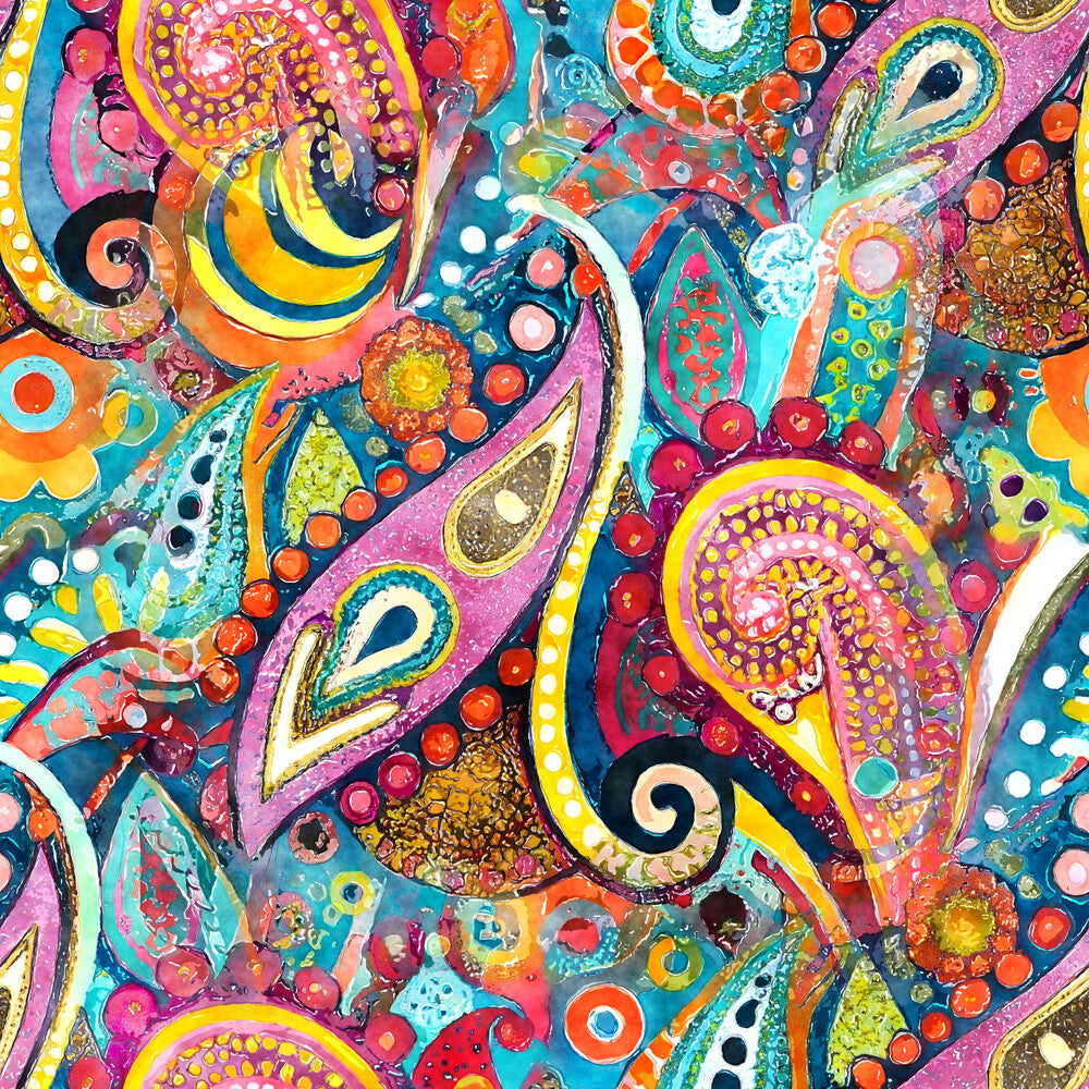 Watercolor Boho Patterns Fat Quarter Bundle