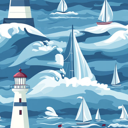 Lighthouse and Sailboats Fat Quarter Bundle