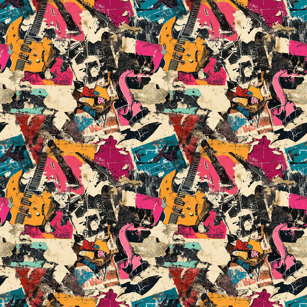 Grunge Rock Guitar Fat Quarter Bundle