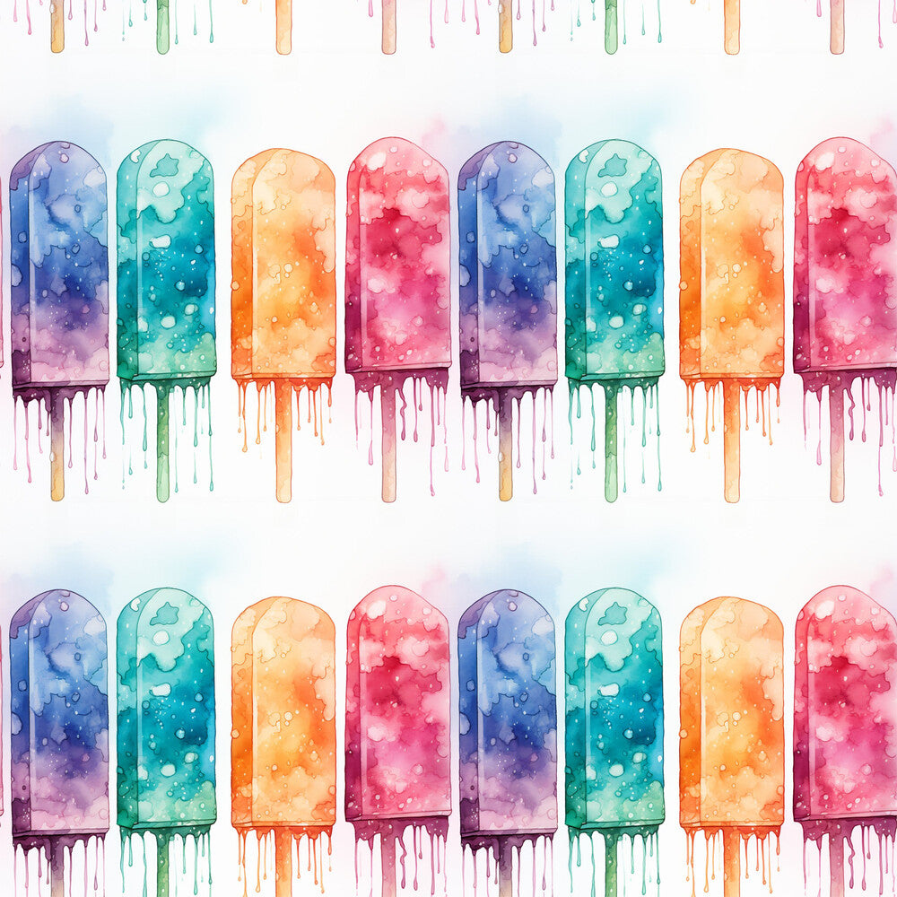 Watercolor Summer Popsicle Fat Quarter Bundle