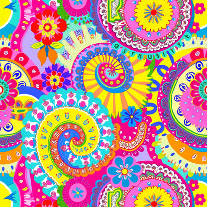 Bright Preppy Paisley Fat Quarter Bundle