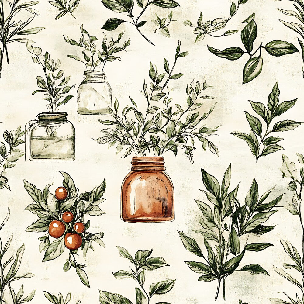 Vintage Kitchen Ingredients Fat Quarter Bundle