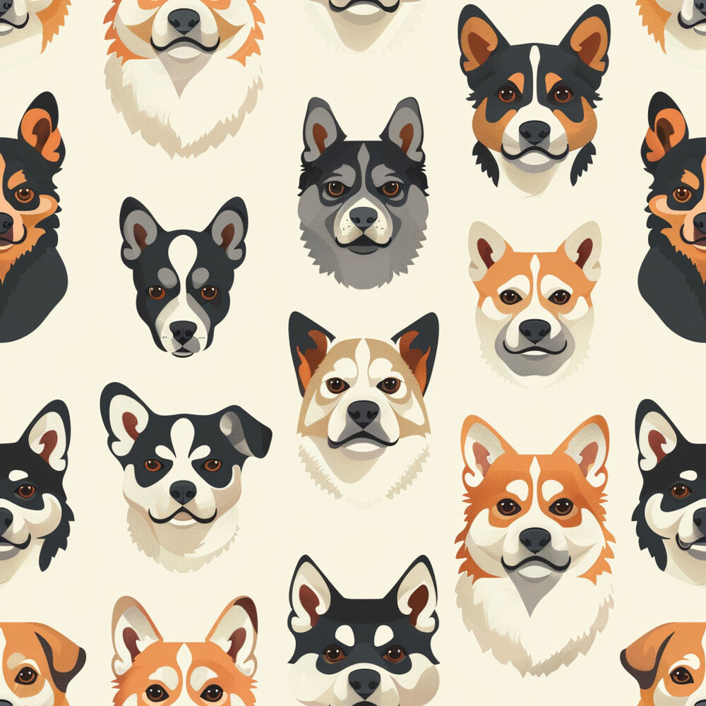 Dog Heads Fat Quarter Bundle