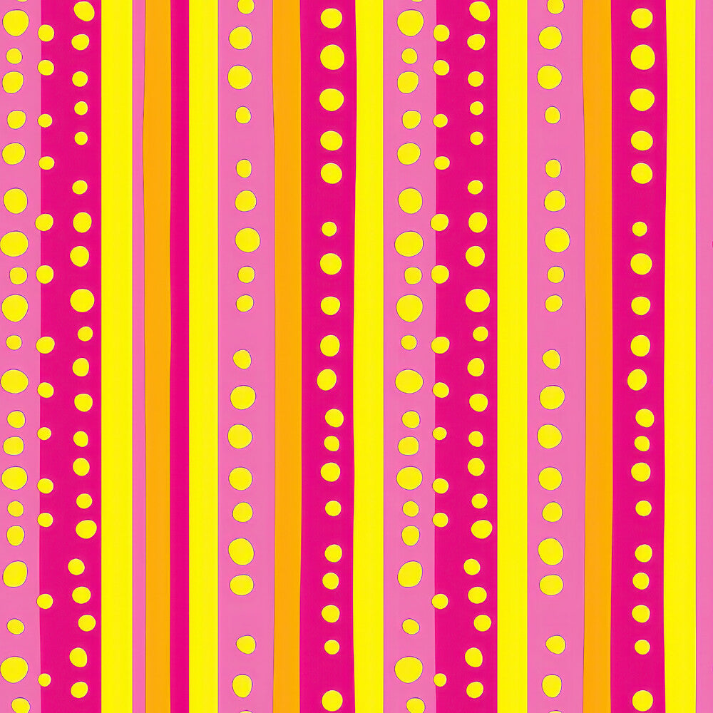 Pink and Yellow Dotted Stripes Fat Quarter Bundle