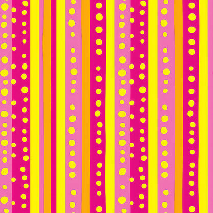 Pink and Yellow Dotted Stripes Fat Quarter Bundle