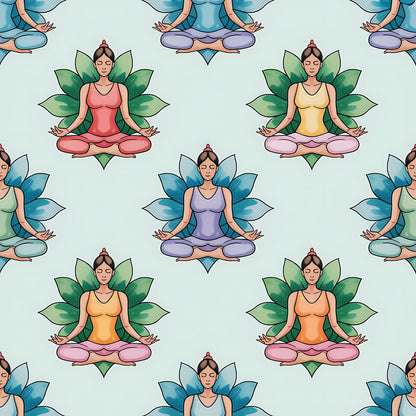 Yoga Poses Fat Quarter Bundle