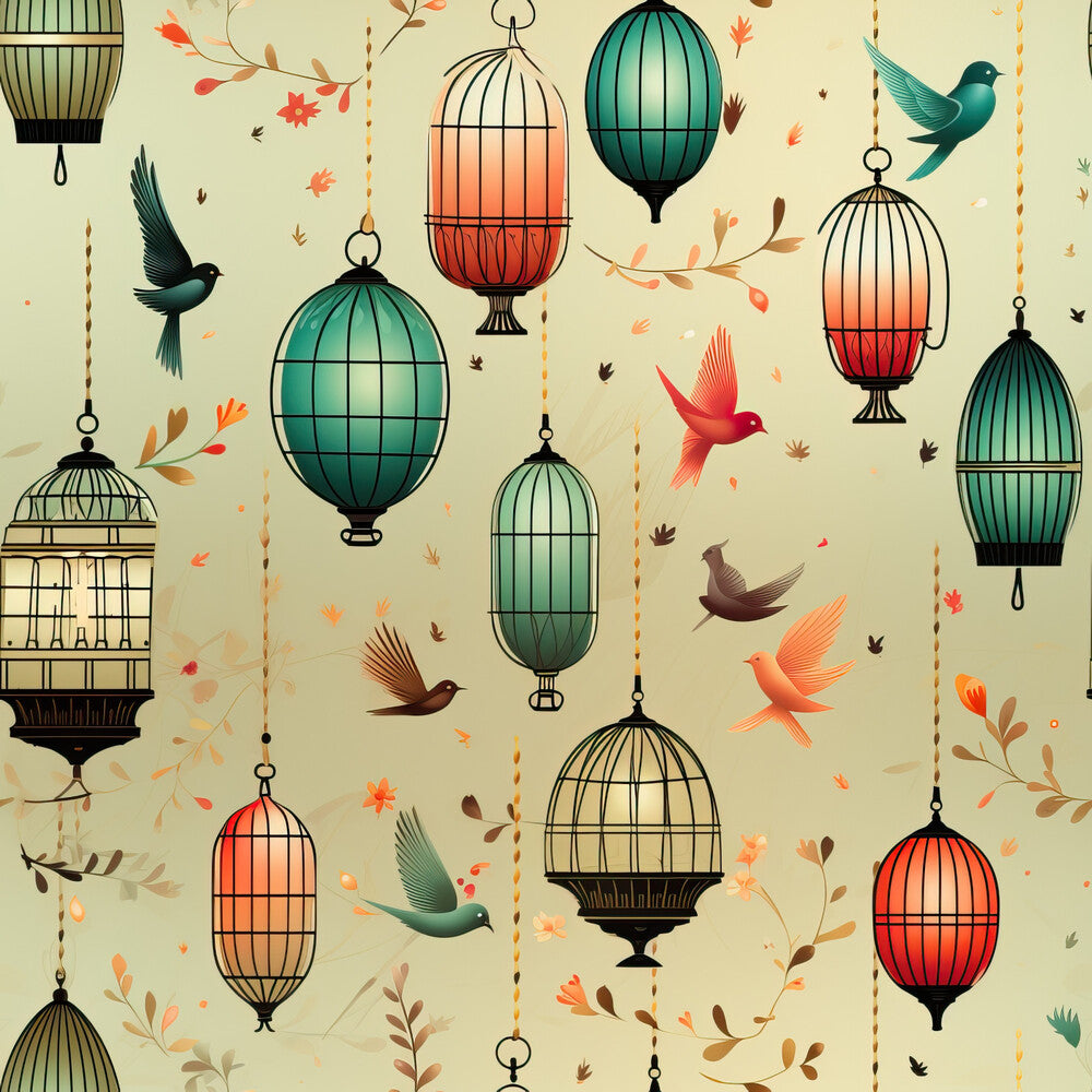 Vintage Birdcages Fat Quarter Bundle