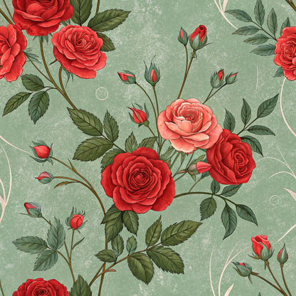 Red Roses and Bees Fat Quarter Bundle