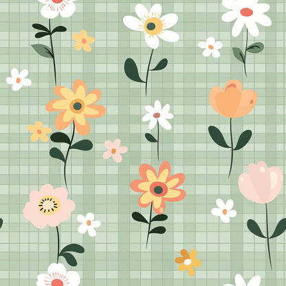 Spring Floral Plaid Fat Quarter Bundle