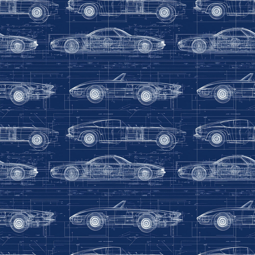 Vintage Car Blueprint Fat Quarter Bundle