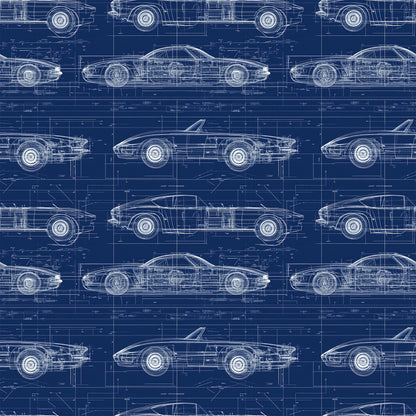 Vintage Car Blueprint Fat Quarter Bundle