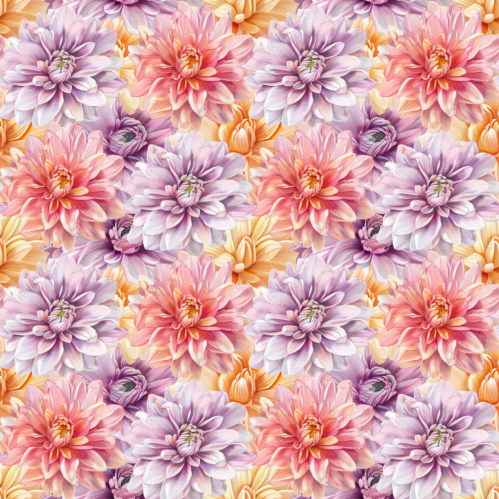 Birth Month Watercolor Petals Fat Quarter Bundle