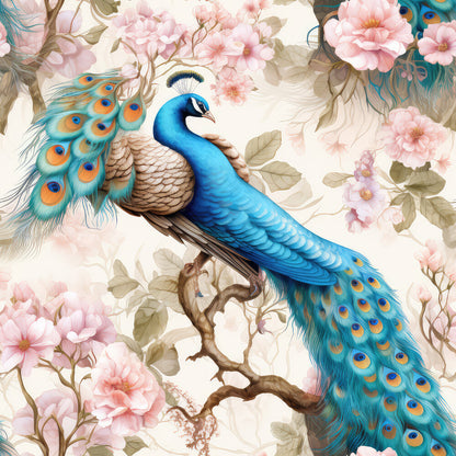 Watercolor Peacocks Fat Quarter Bundle
