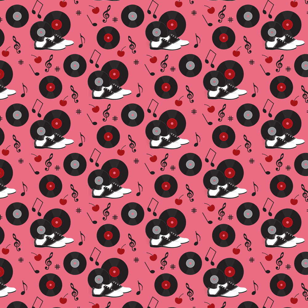 50s Black and Red Diner Fat Quarter Bundle