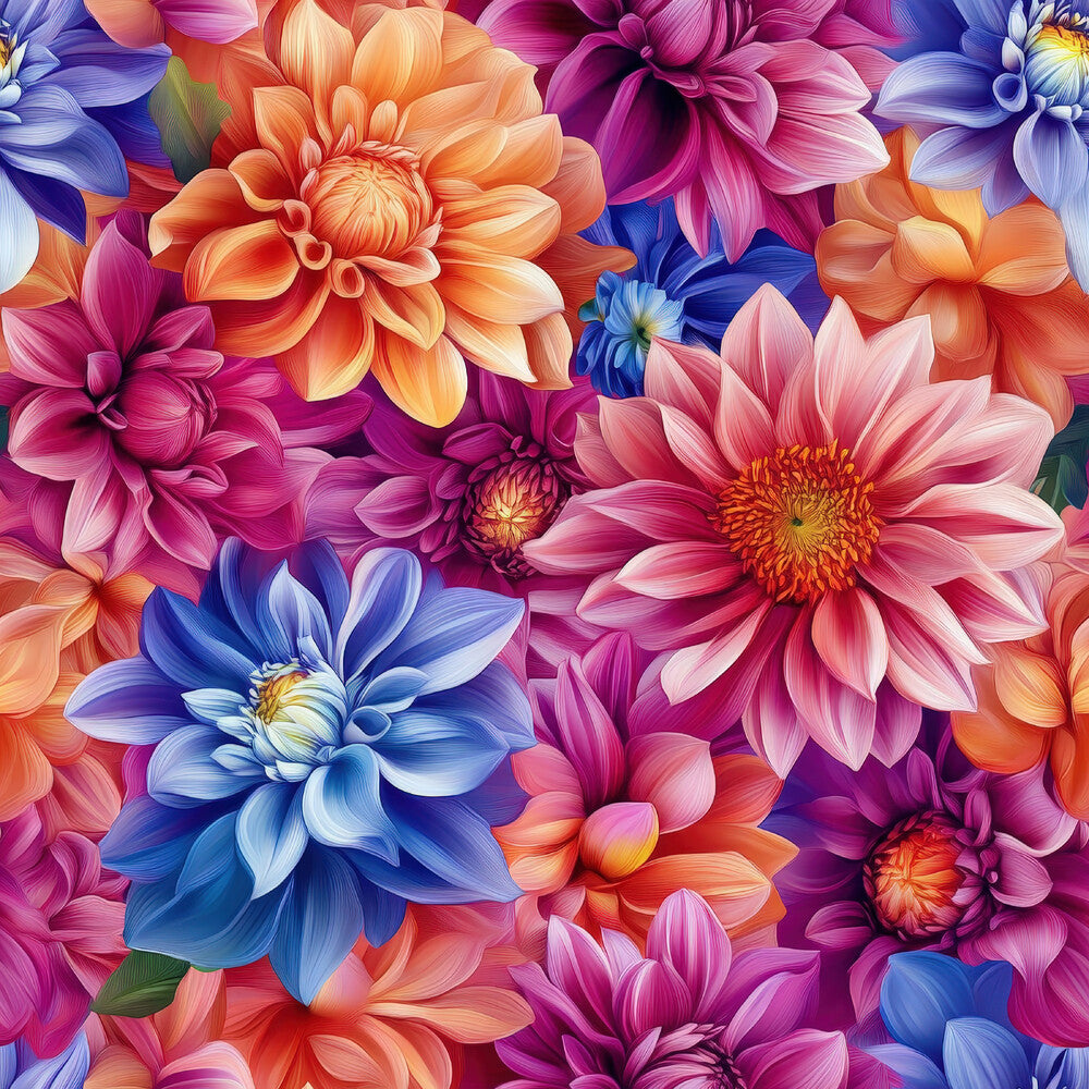 3D Colorful Florals Fat Quarter Bundle