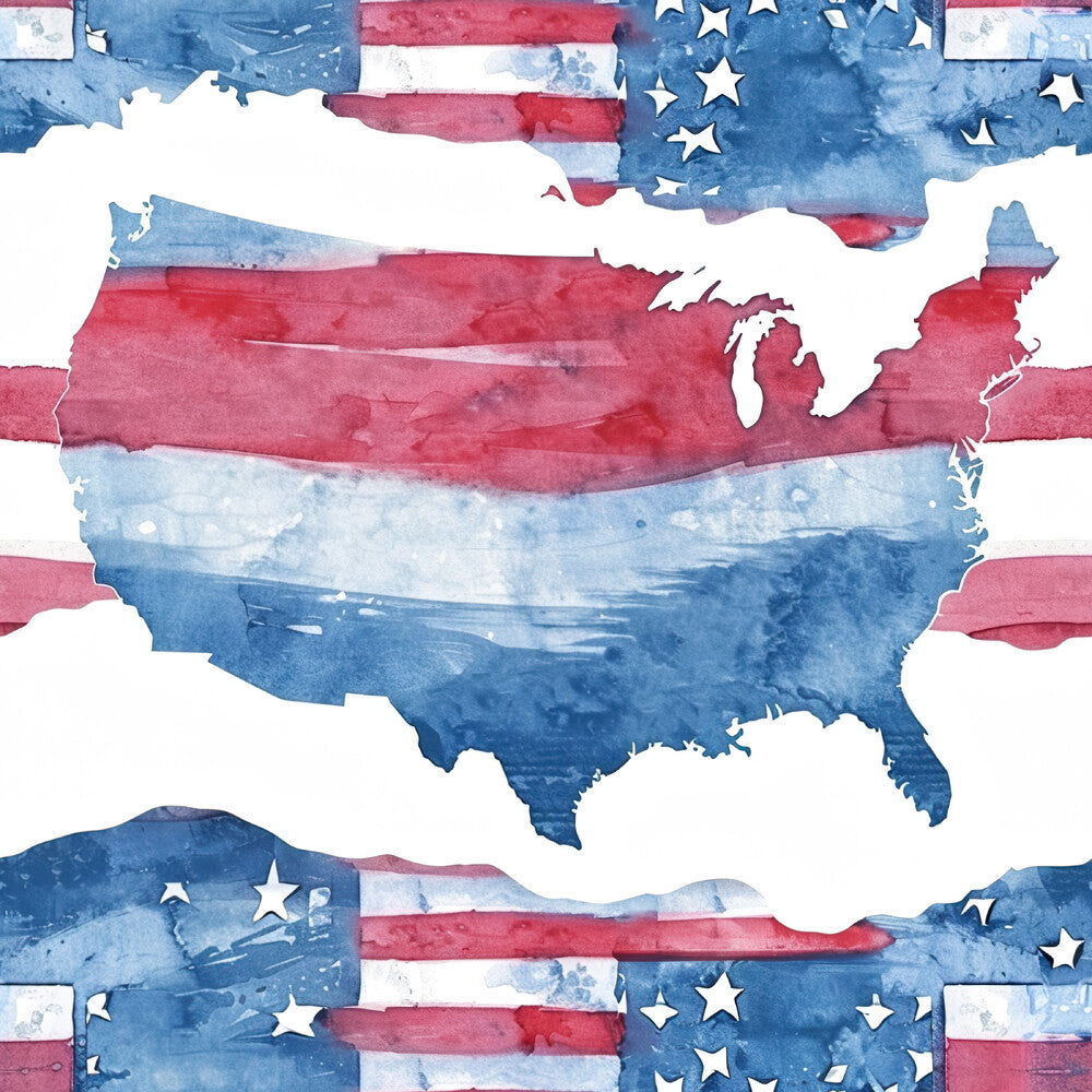 Watercolor 4th of July Fat Quarter Bundle