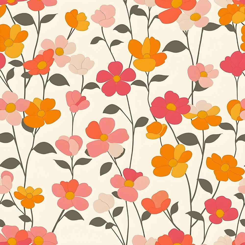 Retro Floral Daisies Fat Quarter Bundle