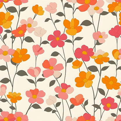Retro Floral Daisies Fat Quarter Bundle