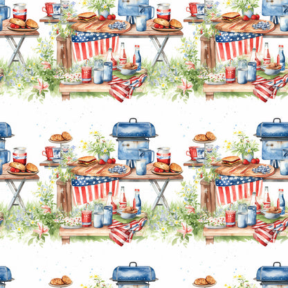 Red White and BBQ Fat Quarter Bundle