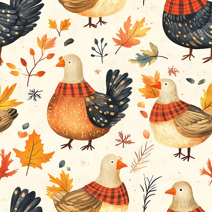 Retro Turkey Parade Fat Quarter Bundle