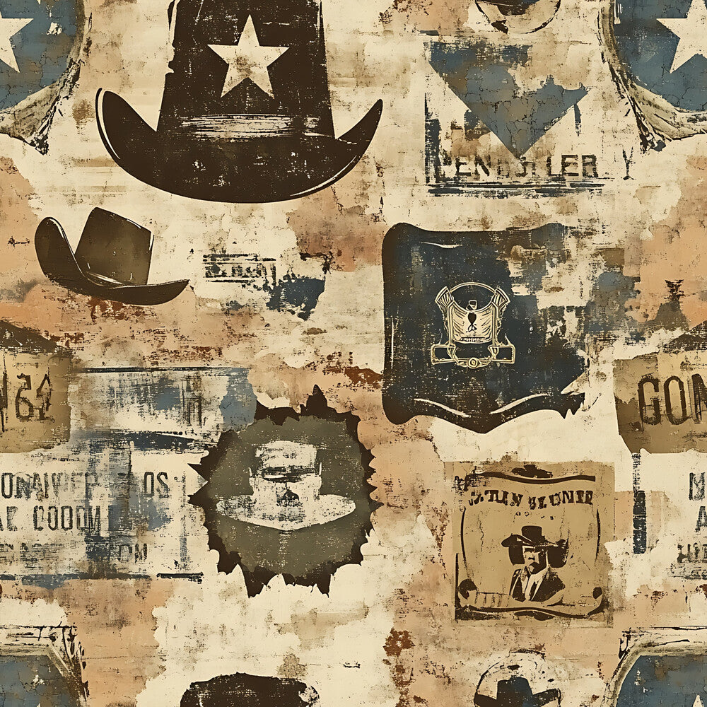 Wild West Wanted Signs Fat Quarter Bundle