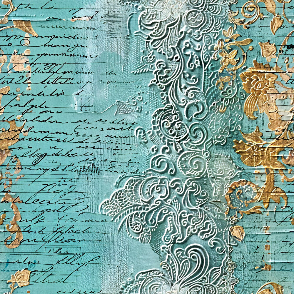 Romantic Rococo Turquoise Gold Fat Quarter Bundle