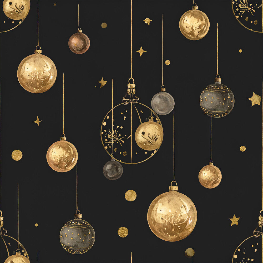 Golden Christmas Elegance Fat Quarter Bundle
